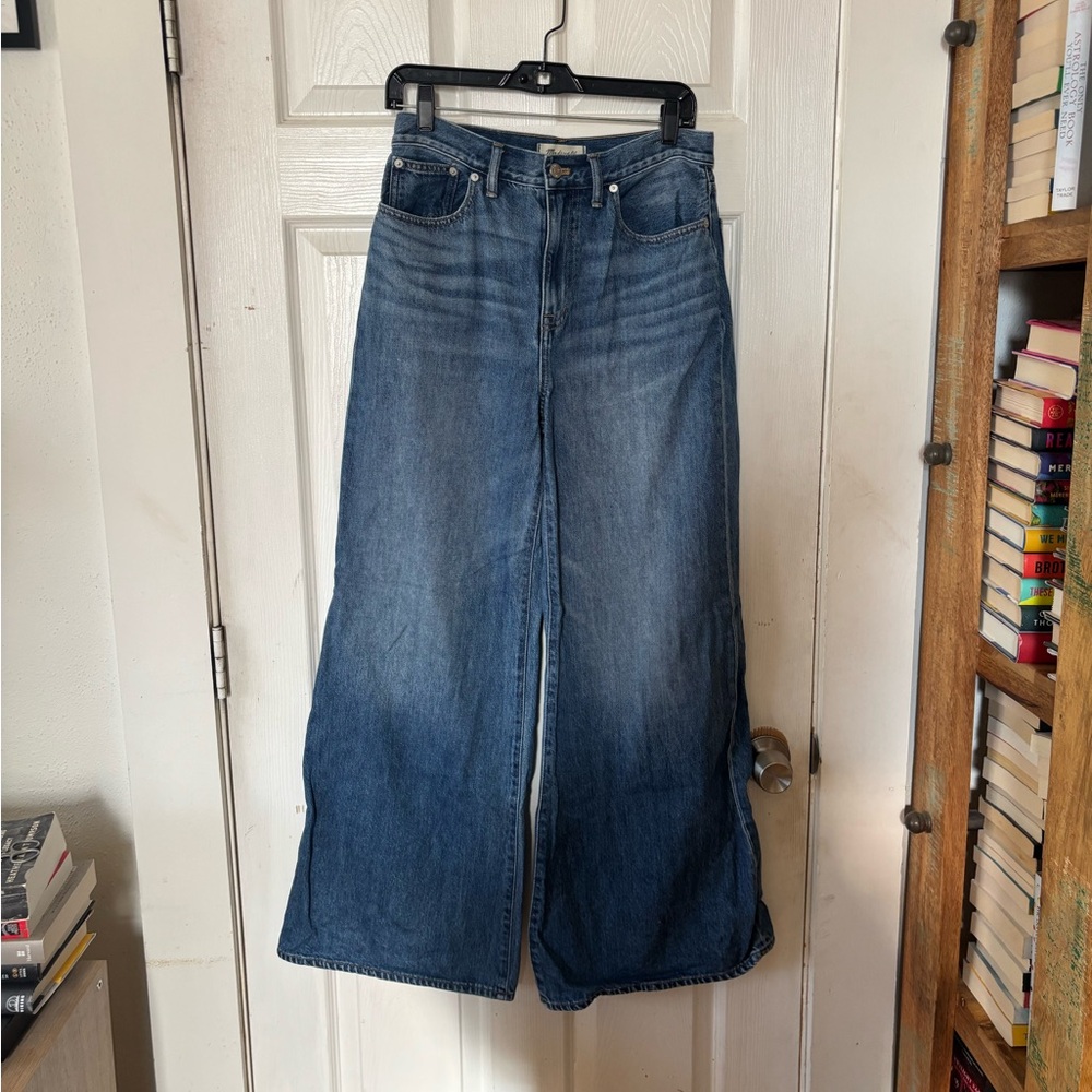 Madewell Blue Wide Leg Flare Jeans